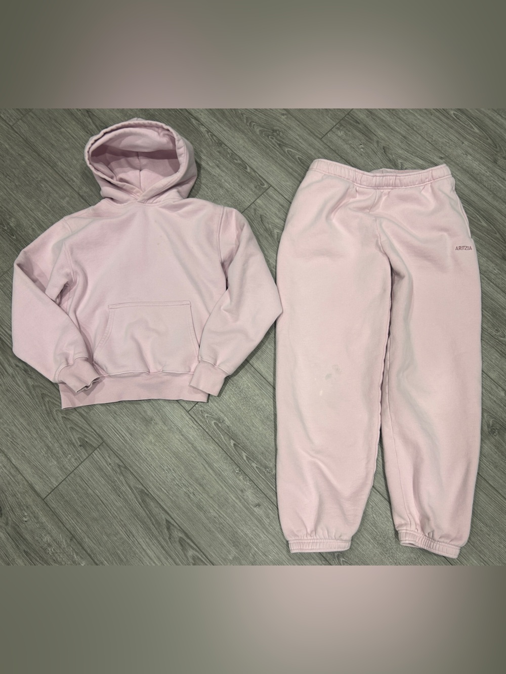 Aritzia Cupid Pink Hoodie and Jogger Set
